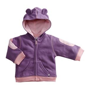 NWT Babysoy Fleece Hoodie with Bunny Ears (12-24mo)
